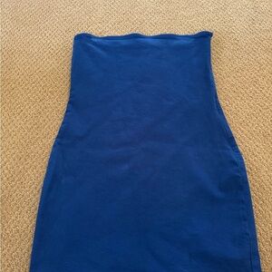 Blue Strapless Dress